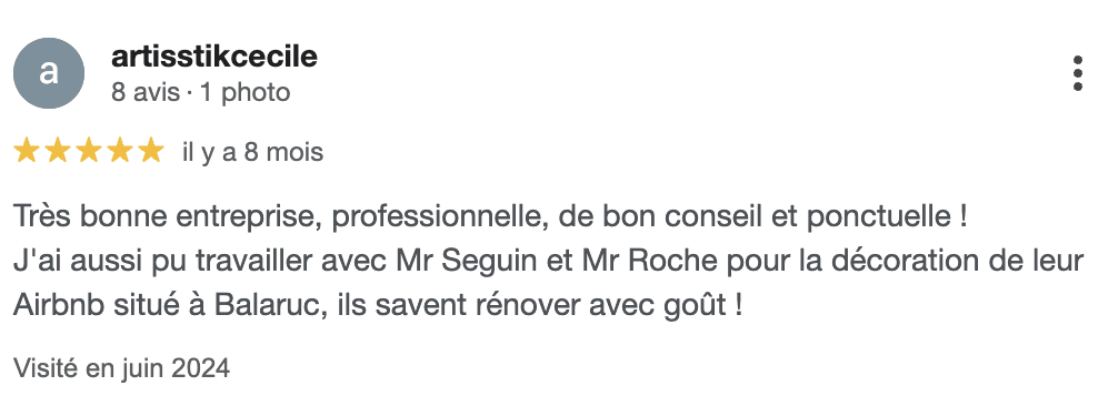 Avis client Roche-Seguin